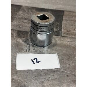 Snap-on SW-321 1 Inch 12-Point Shallow Socket 1/2 Drive USA Made Chrome